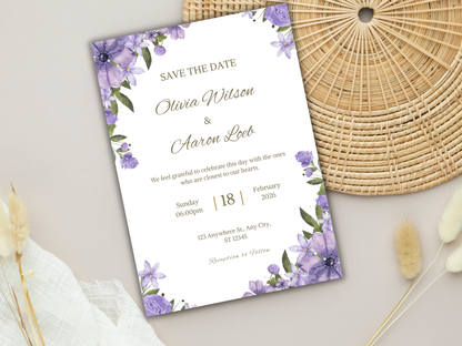 Wedding Invitation Set, RSVP, Wedding Invitation, Details, Editable, Template, WI245