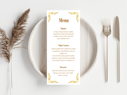 Wedding Thank you Card, Menu Card, Table Card. WI298