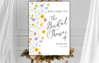 Wildflower Bridal Shower Sign, Floral Bridal Shower Sign, Wildflower floral sign, Floral Bridal Sign, Download, Editable. SIGN36