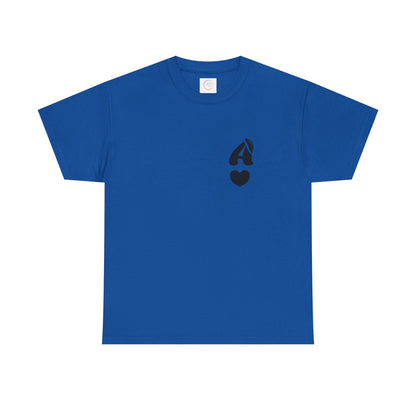 Initial Heart Tee — Minimalist 'A' Monogram T-Shirt