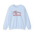 Cat Bow Valentine Unisex Sweatshirt, Claws-itively Adorable Gift, Funny Valentine's Day Jumper, Cute Kitty Lover Top, Heart Design Pullover,