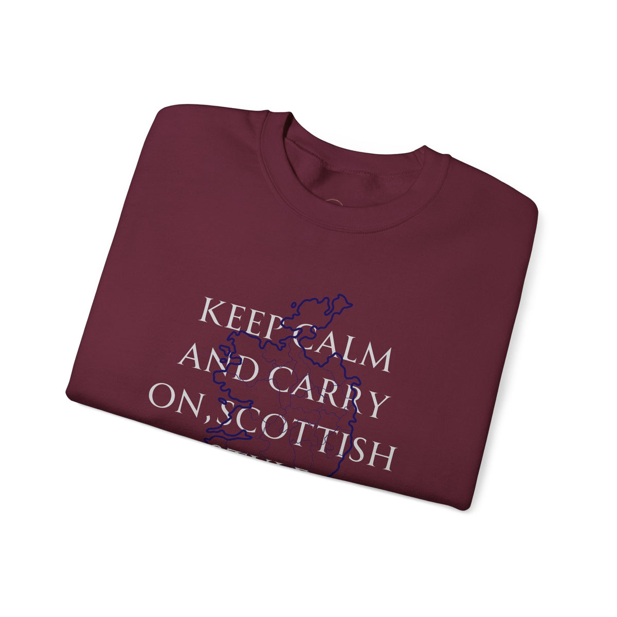 Scottish Style Unisex Sweatshirt Comfortable Outfit Keep Calm and Carry On Design - A1 Majestic