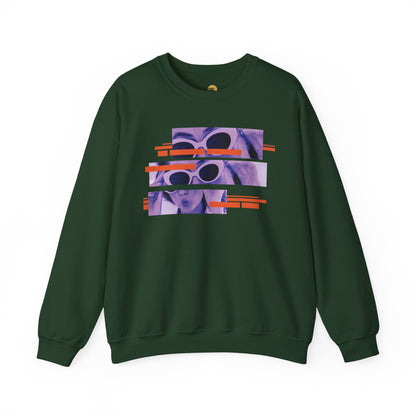 Vibrant Graphic Crewneck Sweatshirt, Retro Sweatshirt for Casual Style, Unisex Cozy Top, Ideal Gift for Friends, Artsy Streetwear