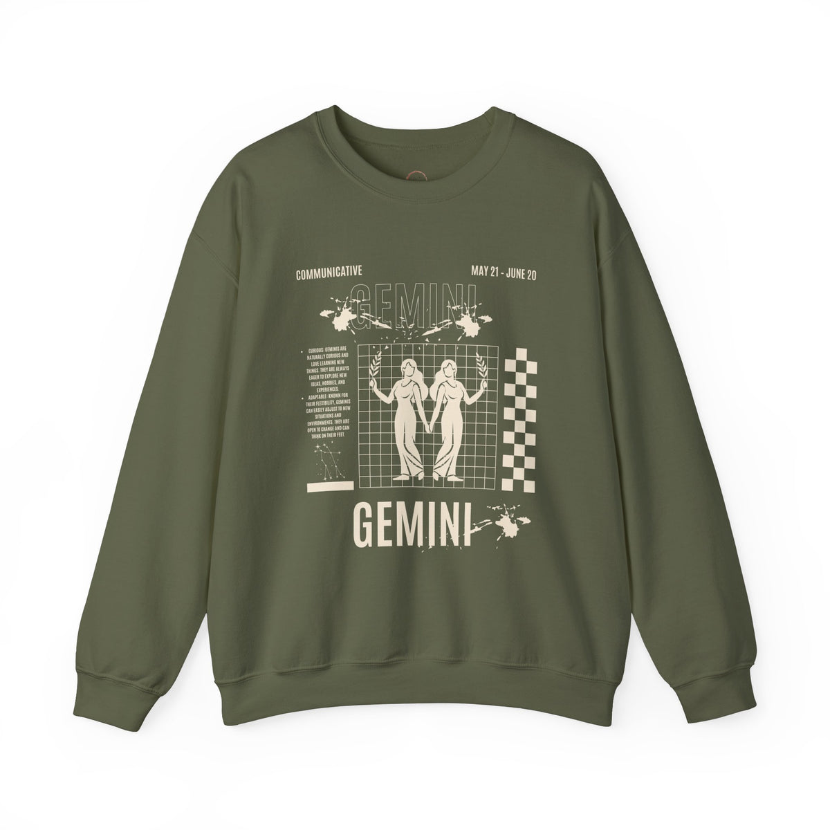 Gemini Zodiac Unisex Sweatshirt, Astrology Crewneck Jumper, Horoscope Pullover