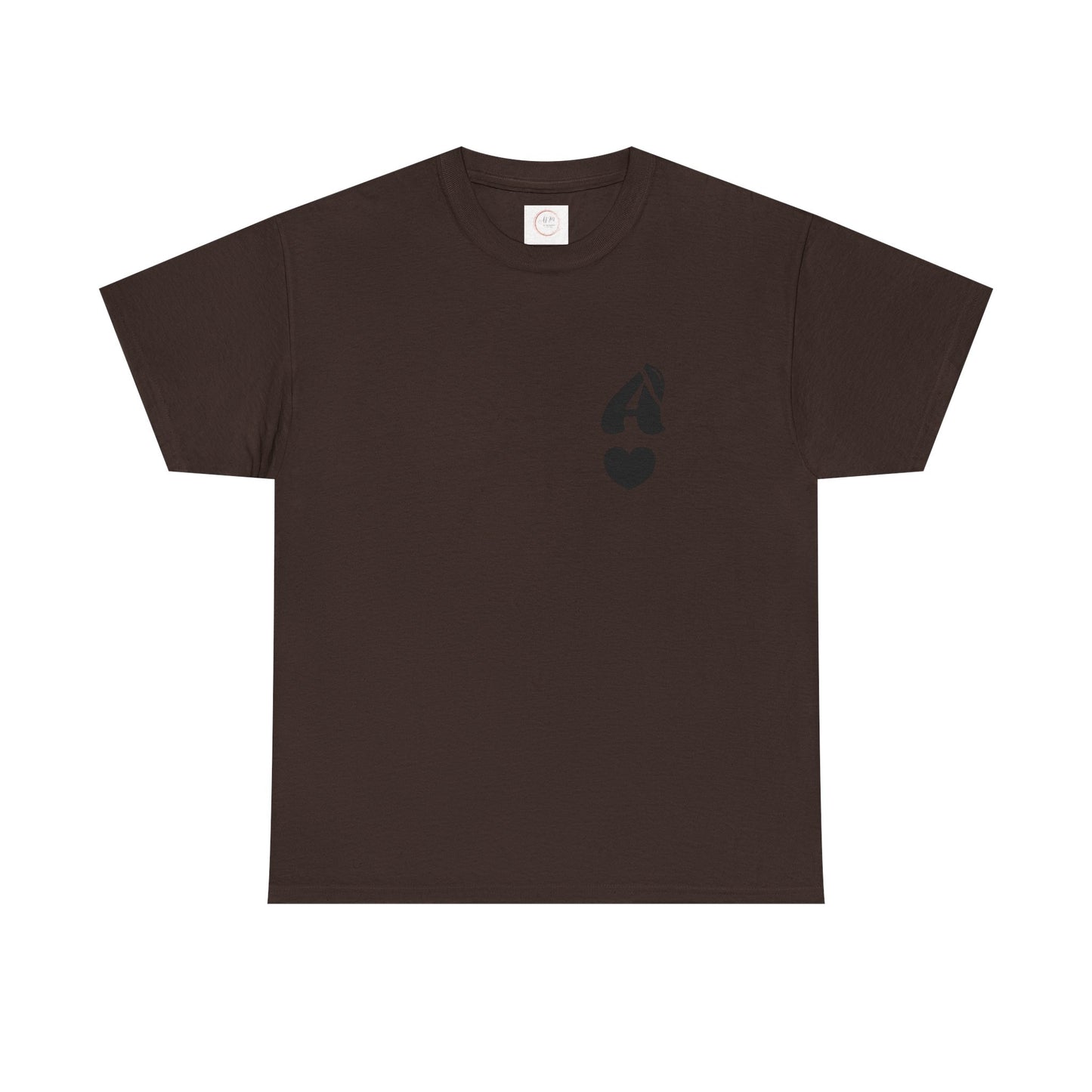 Initial Heart Tee — Minimalist 'A' Monogram T-Shirt