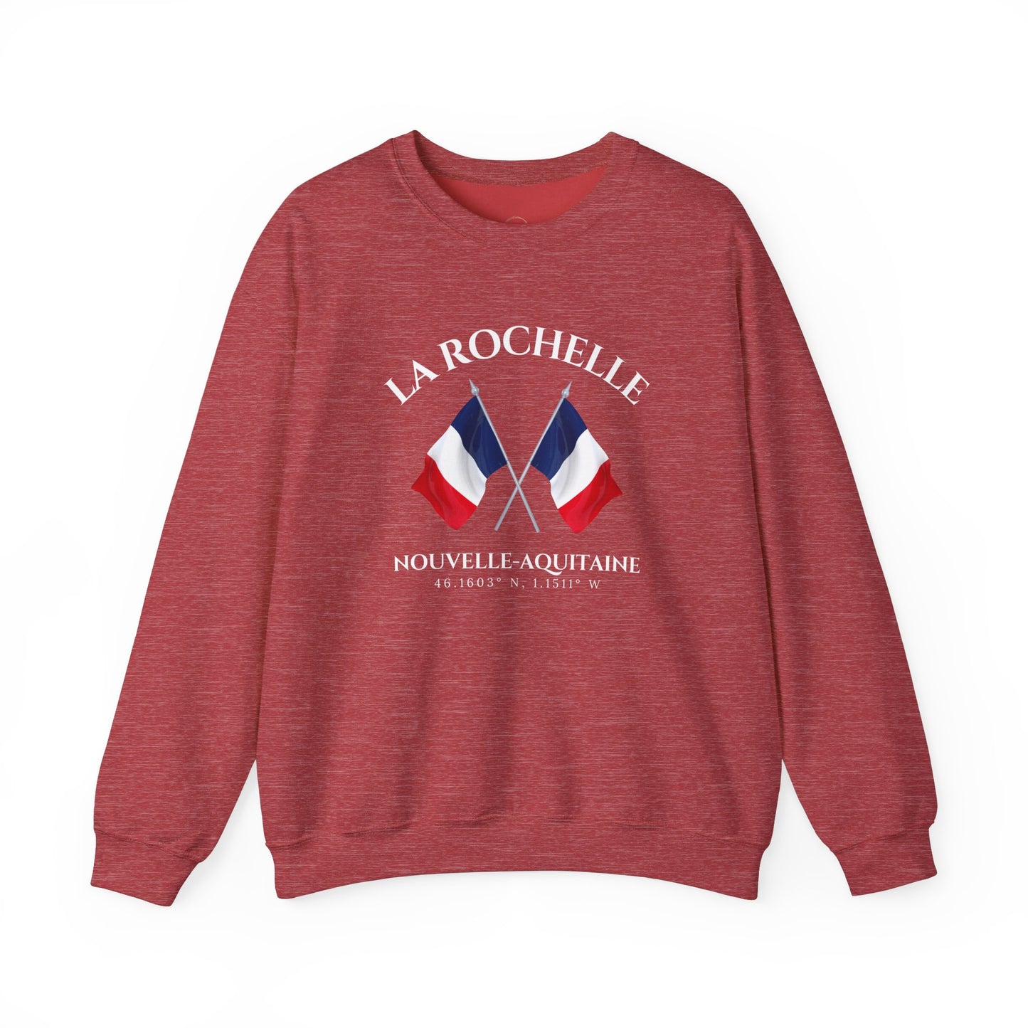 La Rochelle Unisex Sweatshirt, Heather France Sweater, Crewneck Jumper, French