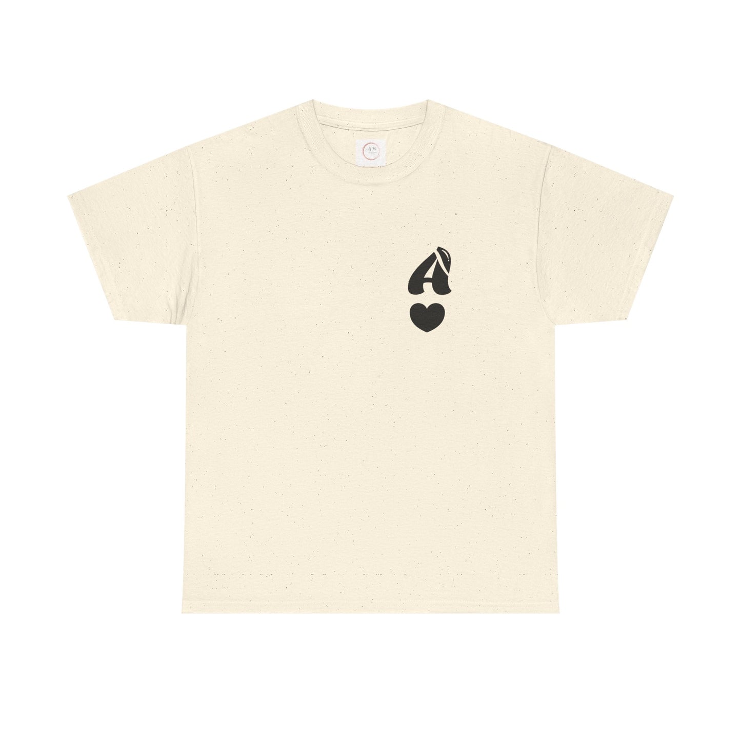 Initial Heart Tee — Minimalist 'A' Monogram T-Shirt