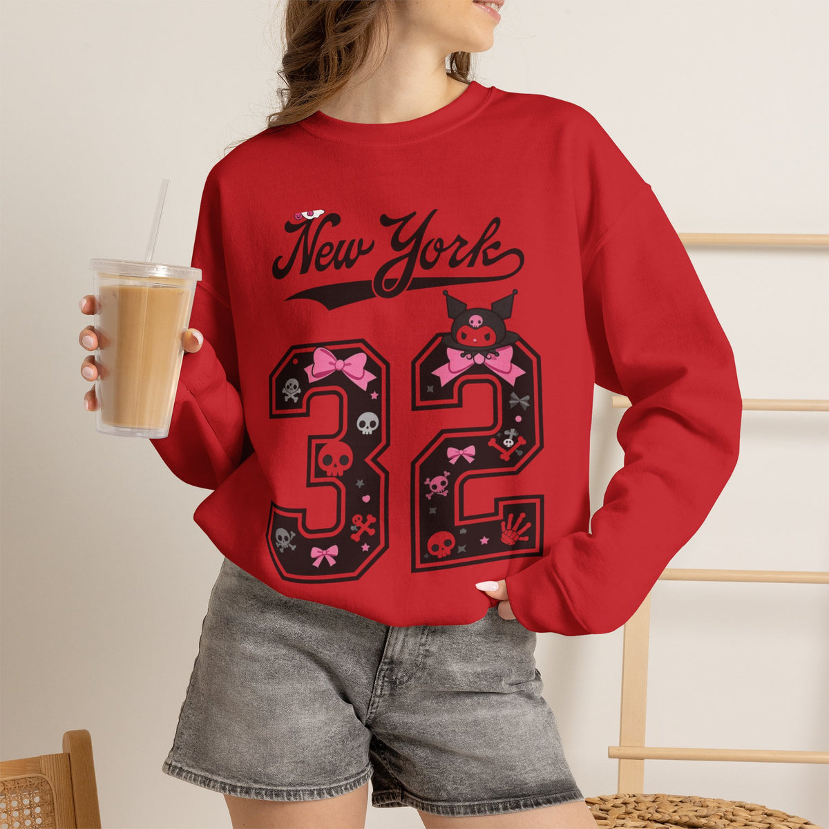 New York '32' Cute Kawaii Crewneck Sweatshirt