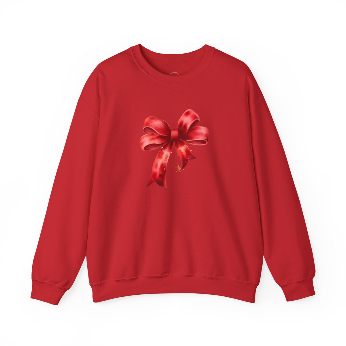 Red Ribbon Bow Crewneck Sweatshirt — Holiday Gift Sweatshirt