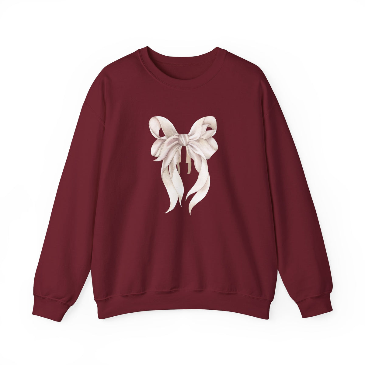 Bow Sweatshirt, Coquette Girl Sweatshirt, Feminine Floral Bow Crewneck