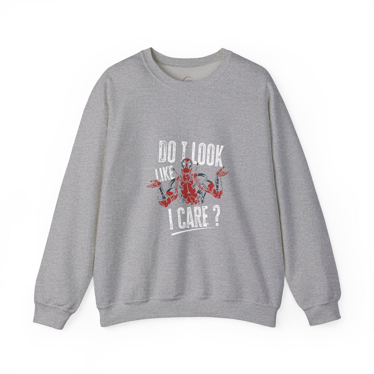 Do I Look Like I Care? Crewneck Sweatshirt — Funny Sarcastic Floral Pullover