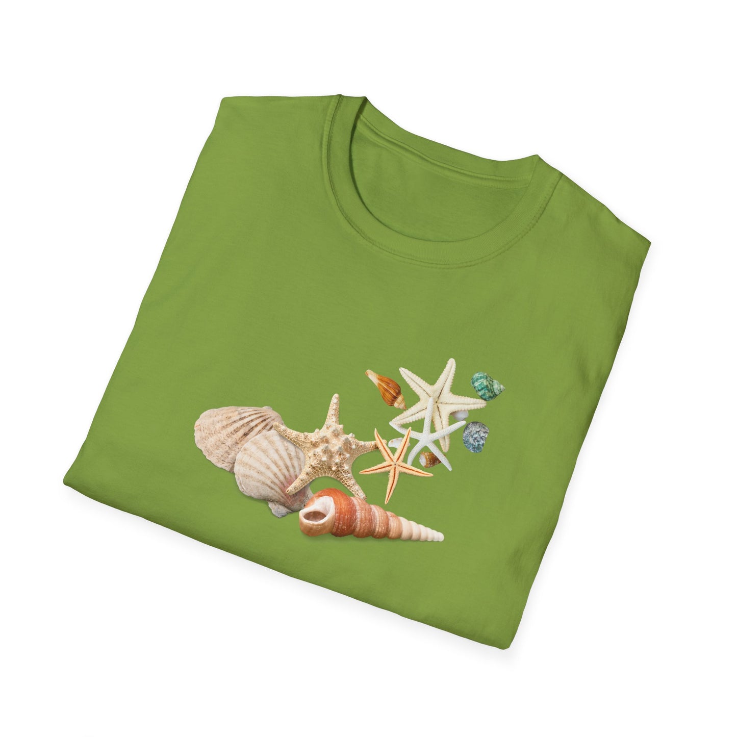 Shell Print Unisex T-Shirt | Beach-Themed Casual Summer Tee