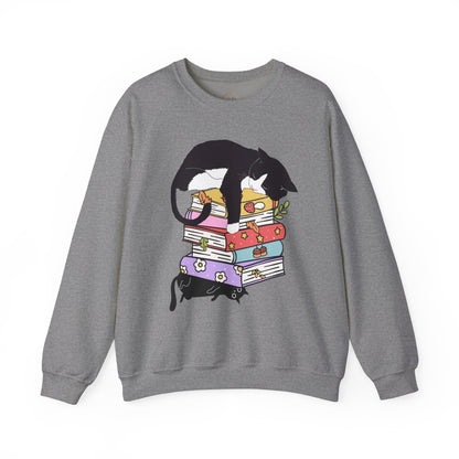 Cat Book Sweatshirt, Cat Lover T-Shirt, Gift for Cat Lover