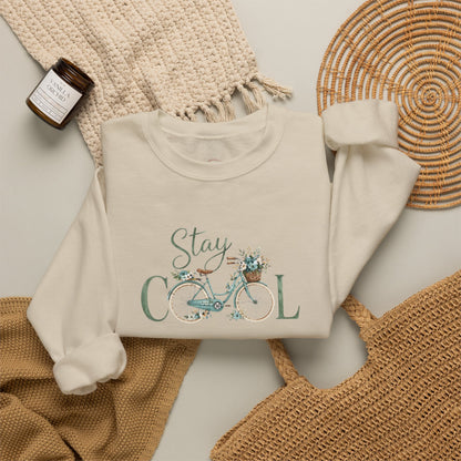 Stay Cool Bicycle Crewneck Sweatshirt