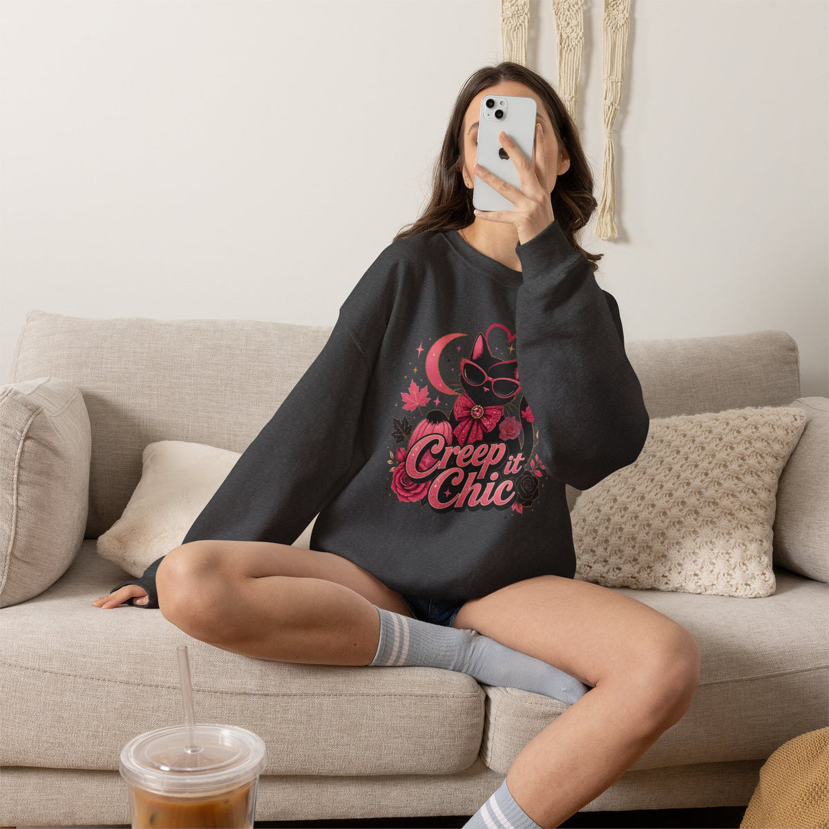 Creep It Chic Cat Sweatshirt
