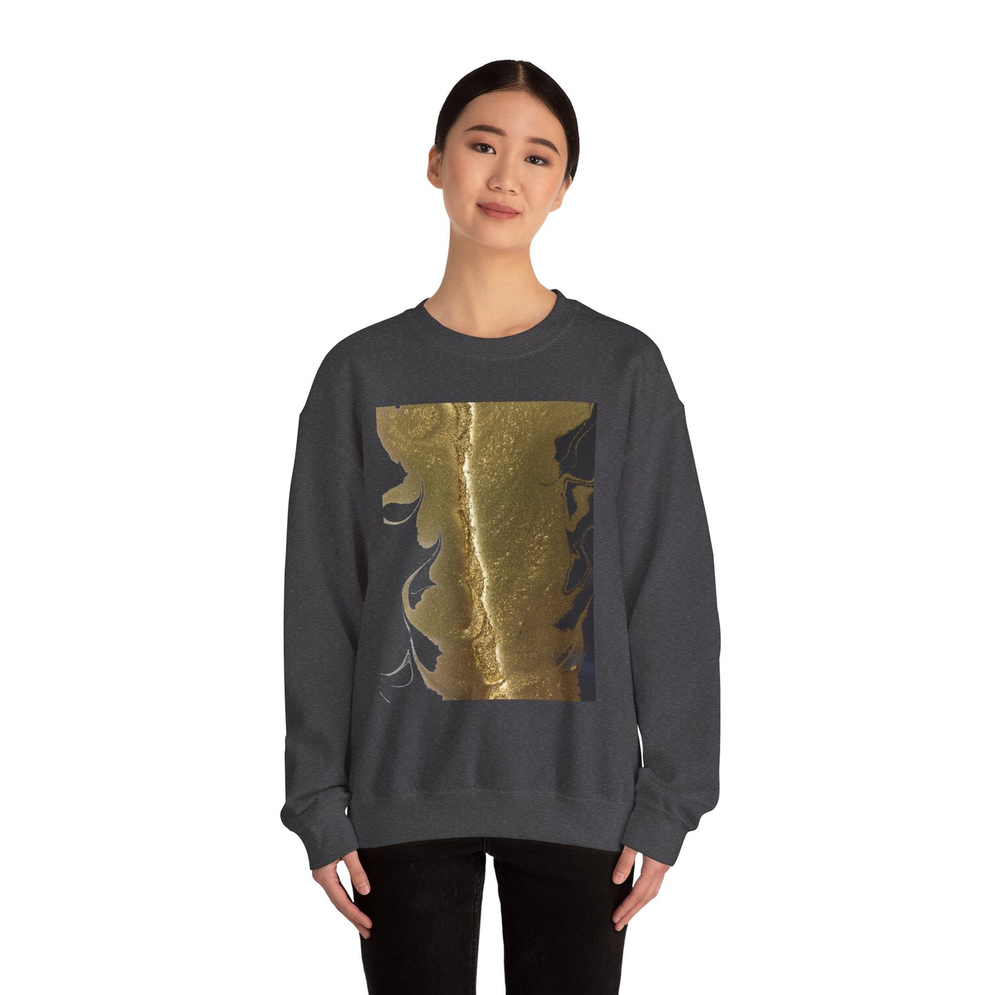 Gold Leaf Graphic Crewneck Sweatshirt | Cozy Fall/Winter Style Gift
