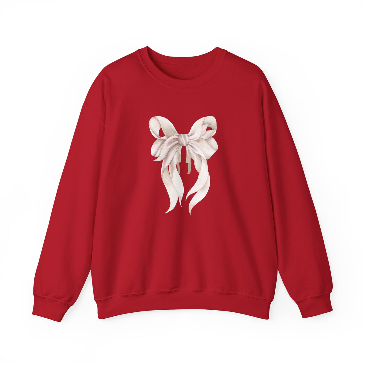 Bow Sweatshirt, Coquette Girl Sweatshirt, Feminine Floral Bow Crewneck