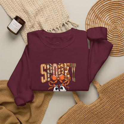 Spooky Ghost Pumpkin Crewneck Sweatshirt