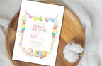 Bridal Shower Invitation Summer Template, Easter Bridal Brunch Template, Bunny Wedding Shower Invite Rustic Wedding Printable. WSB41
