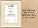 Nikkah Certificate Digital Download Personalised, A4, A3, Template, Editable, Nikkah Nama, Nikkah Contract, Muslim Contract. NN247