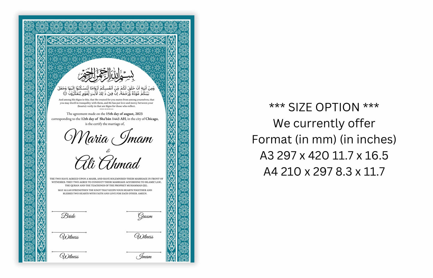 Digital Islamic Marriage Certification nn134