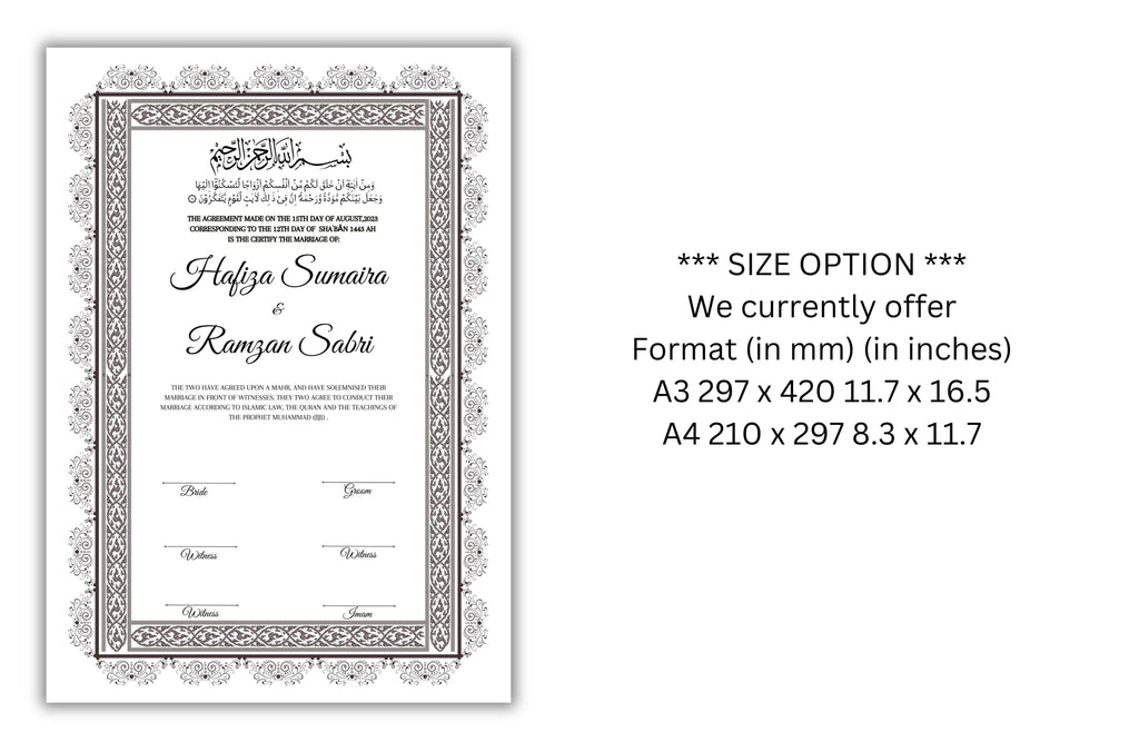 Nikkah Contract Template,Printable Nikkah Contract,Editable Nikkahnama,Muslim Wedding Certificate,Digital Download. NN122