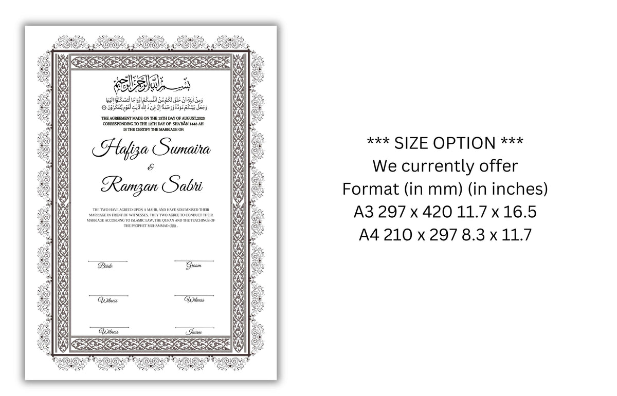 Nikkah Contract Template,Printable Nikkah Contract,Editable Nikkahnama,Muslim Wedding Certificate,Digital Download. NN122