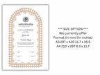 A4 / A3 Nikkah Contract Template, Islamic Wedding Certificate, Nikkahnama Digital Customized. NN160