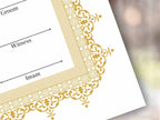 Nikkah Certificate Digital Download Personalised, A4, A3, Template, Muslim Wedding Contract, Instat Download. NN284
