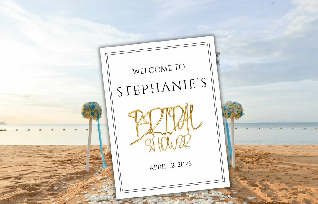 Bridal Shower Sign, Minimalist Bridal Shower Decorations, Bridal Shower Welcome Sign, Bridal Shower Invitation, Bridal Shower Poster, WS57