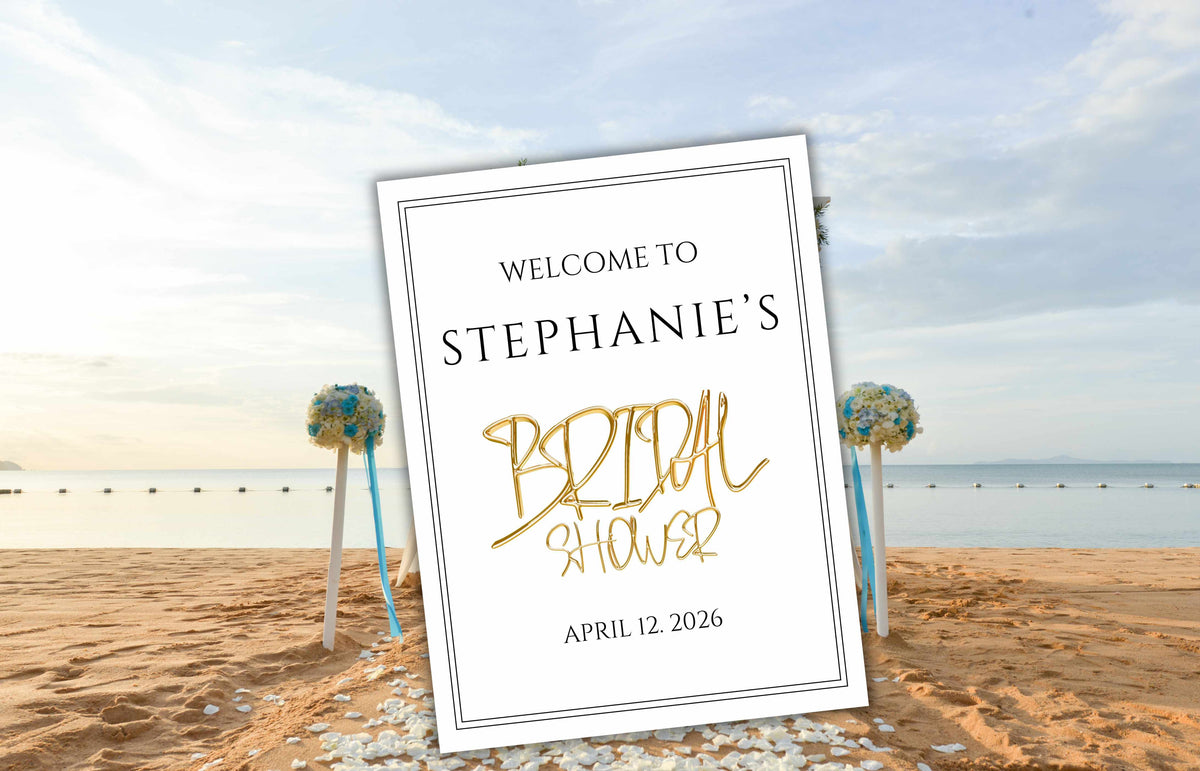 Bridal Shower Sign, Minimalist Bridal Shower Decorations, Bridal Shower Welcome Sign, Bridal Shower Invitation, Bridal Shower Poster, WS57