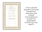 Nikkah Contract, Islamic Wedding Contract, Muslim Nikkah Certificate 11 x 17, Template, Instat Download. NN211