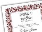Nikkah Certificate Digital Download Personalised, A4, A3, Template, Editable, Nikkah Nama, Nikkah Contract, 273 Muslim Contract.