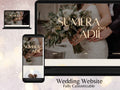 Wedding Website Template, Online RSVP, Editable Invitation Website,Details & Program, Digital Invitation, nva Website, Instant Download. WW1