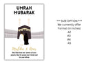 Personalized Couple Umrah Mubarak Template, Umrah Gift, Digital Print , Umrah Wishes, Editable Template, A2, A3, A4, A5, Pdf Template. UM3