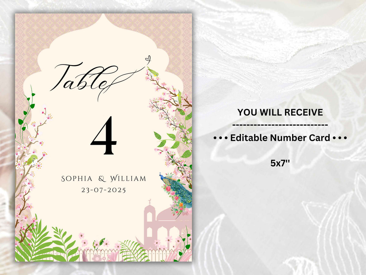 Wedding Table Number Template, Wedding Number, Printable Table Number, Editable Template, Wedding Decor, Modern Table Numbers. TS3