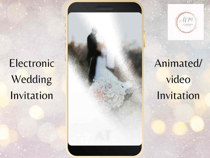 Wedding E-invite Video, Wedding Video Save the Date Template, Animated Wedding Invitation, Editable Digital Wedding Invite. WEI50