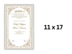 Luxury Nikkah Contract, Digital Printable Personalised Customised Nikkah Certificate, Custom Nikah Nama, Islamic Wedding Contract. NN157