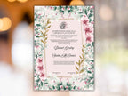 Nikkah Certificate Digital Download Personalized, A4, A3, Template, Editable, Nikkah Nama, Nikkah Contract, Muslim Contract. NN299