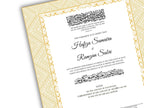 Muslim Wedding Contract, Muslim Agreement, Nikkah nama, Digital Download. nn116