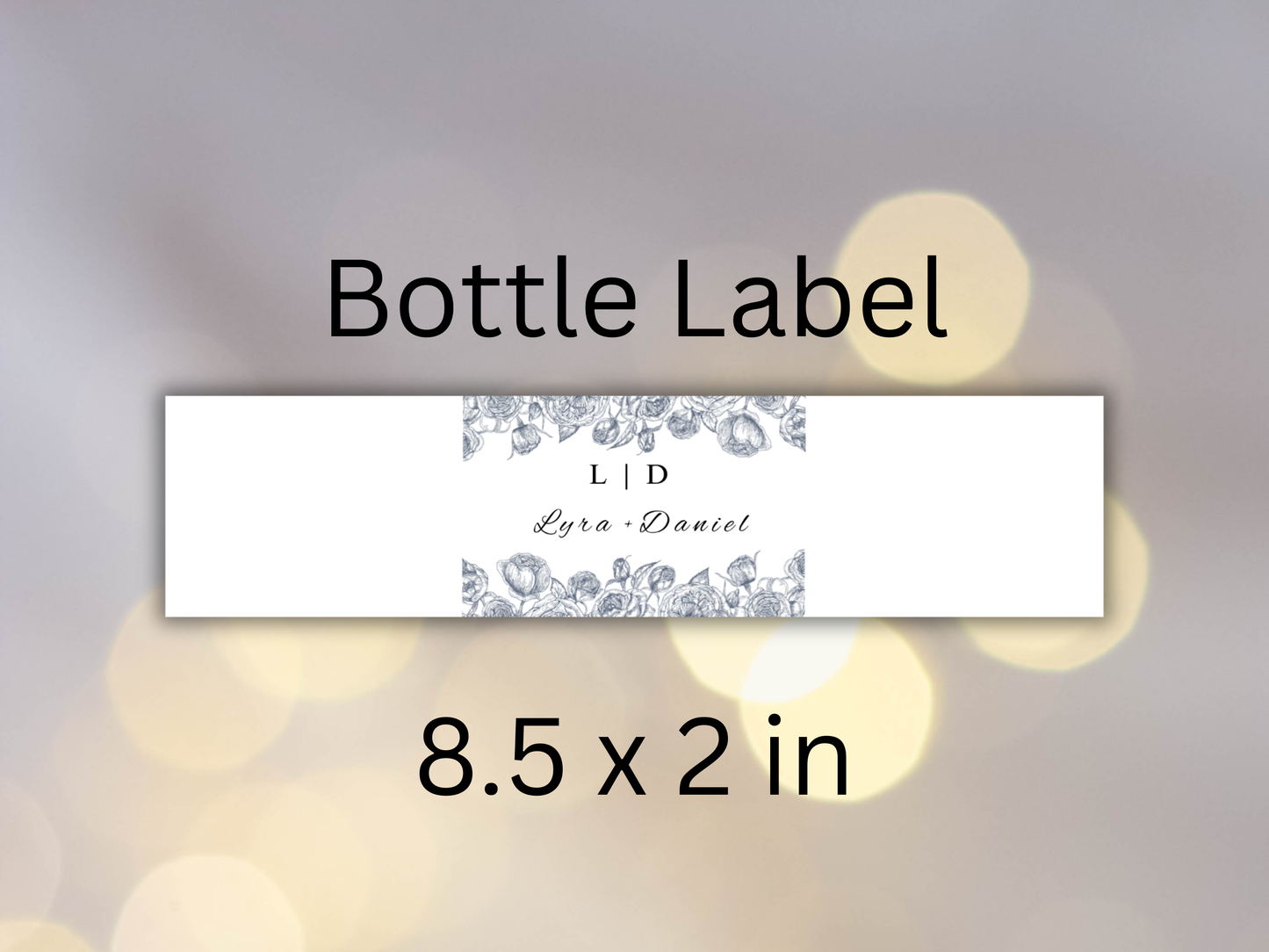Wedding Thank you Card, Menu Card,  Wedding Bottle Label, Table Card. WI291