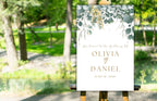 Greenery Wedding Sign, Wedding Welcome Sign, Leaves Wedding Welcome Sign, Greenery Wedding Welcome Sign, Digital Download. S41 - A1 Majestic