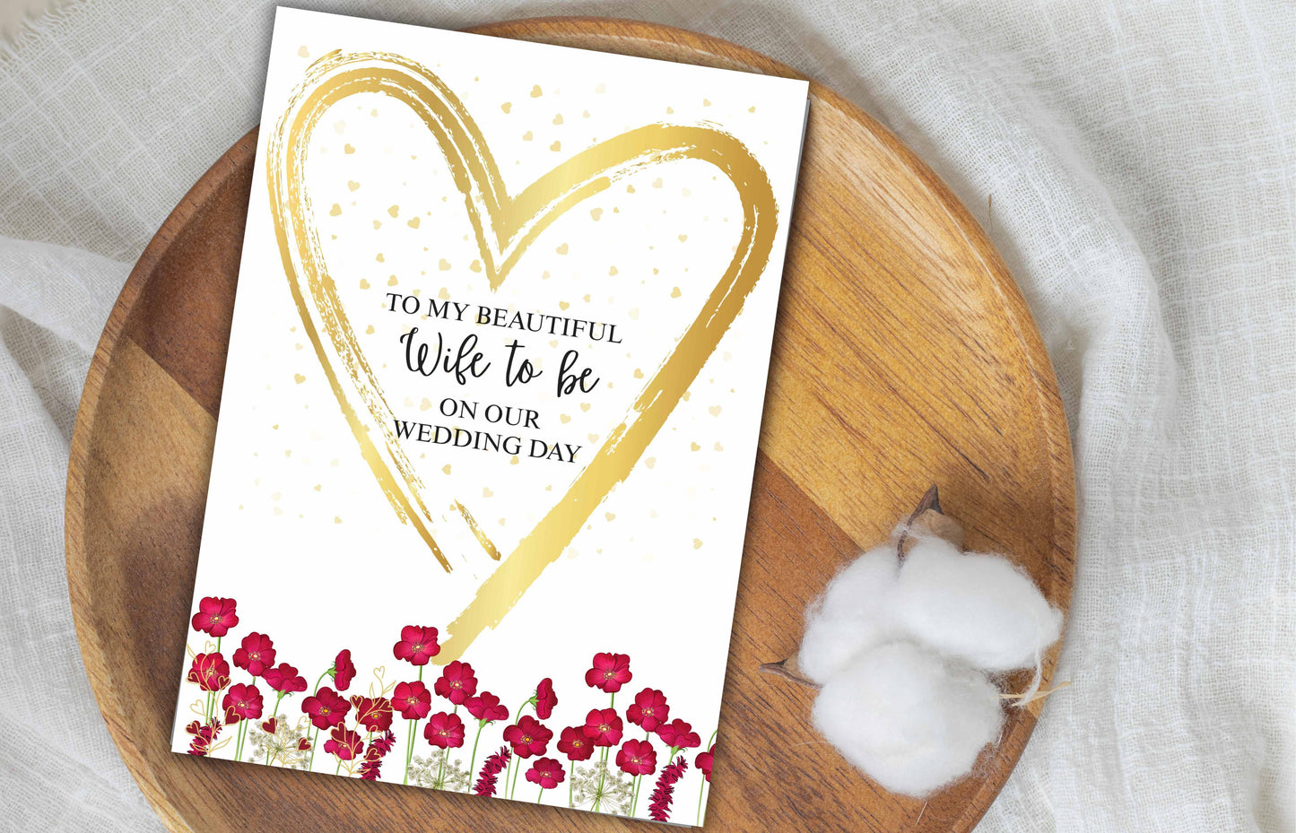 Wife To Be Wedding Card | To The Bride Wedding Day Wife To Be Card | Beautiful Bride Personalized Wedding Card | To My Bride. WSB38