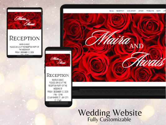 Canva Wedding Website | Wedding Mobile Website Invite | Timeline | Digital Wedding Invitation | Online Wedding Rsvp | Information. WW2