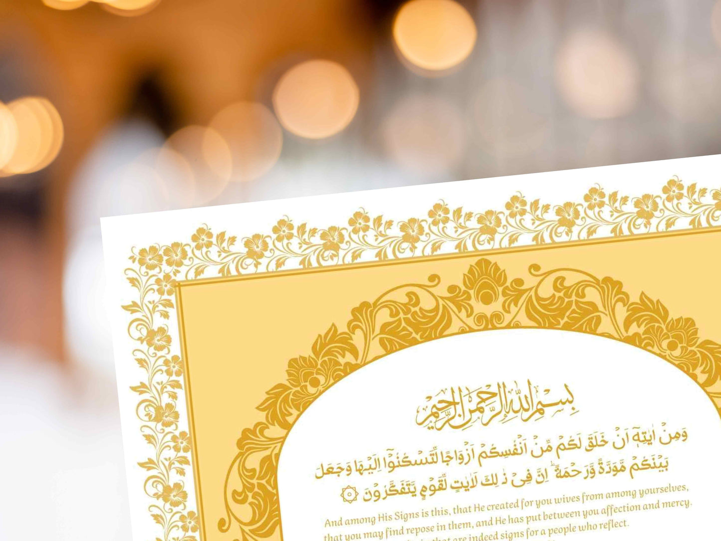 Nikkah Certificate Digital, Nikkah Contract,Customizable Digital Nikkah Certificate: Islamic Wedding Contract, Marriage Certificate. NN284