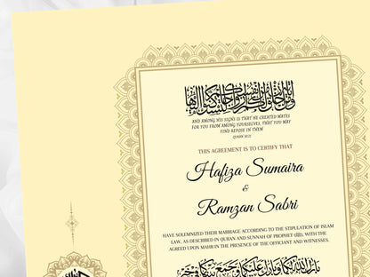 Nikah Certificate, Islamic Marriage Certificate, Wedding Certificate, Marriage Contract, Wedding Digital Download. NN112