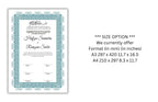 A4/A3 Nikkah Certificate, Digital Editable Template, Editable Nikkahnama,Muslim Wedding Certificate. NN124