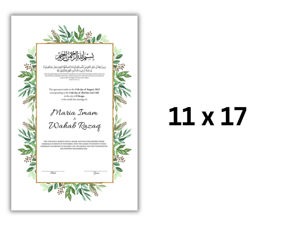 Nikkah Contract Template,Printable Nikkah Contract,Editable Nikkahnama,Muslim Wedding Certificate,Digital Download. NN185