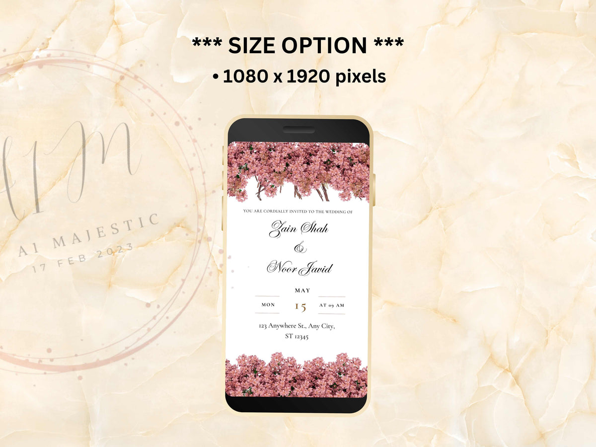 Wedding Video Invitation template, Animated Wedding invitation, Animated Wedding Invitation Digital Invite, Video Save the Date. WEIB28