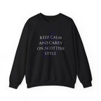 Scottish Style Unisex Sweatshirt Comfortable Outfit Keep Calm and Carry On Design - A1 Majestic